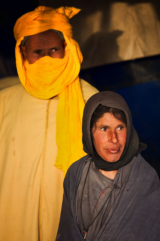  Berber couple looking for bargains on the Imilchil market   Morocco